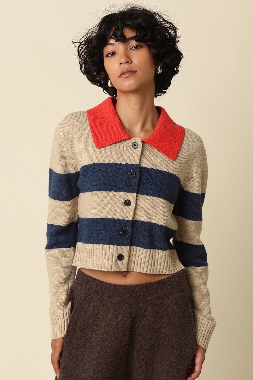 Varsity Edit Striped Cardigan