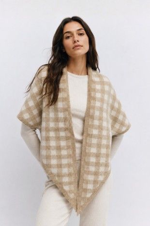 Coffee Run Checkered Scarf