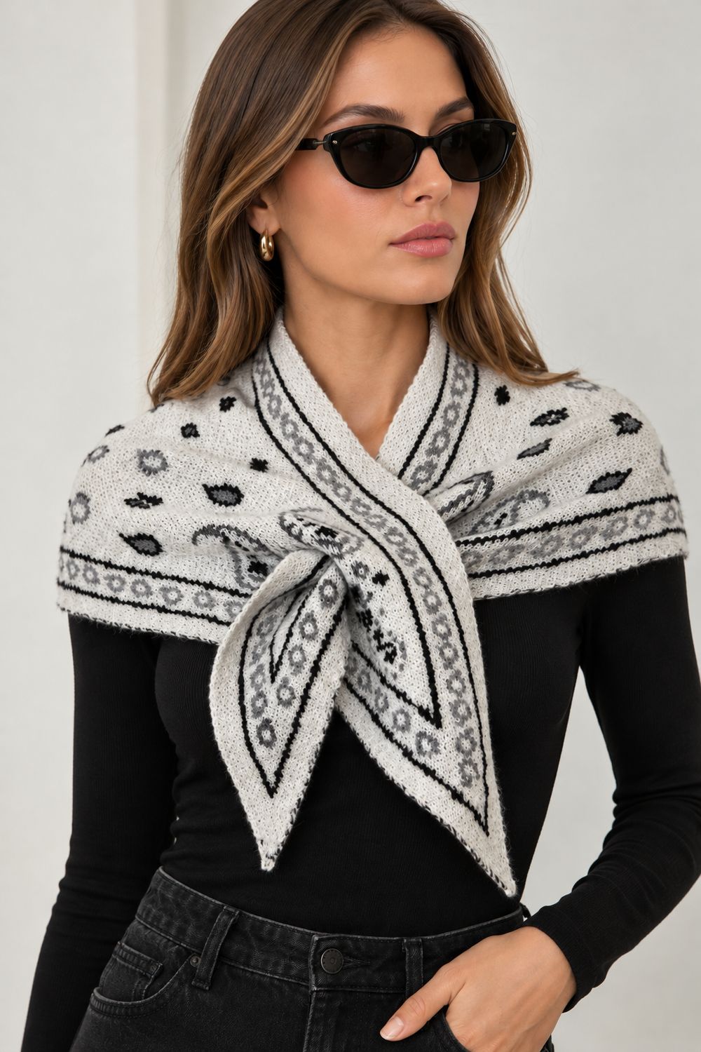 Bandana Edit Knit Scarf