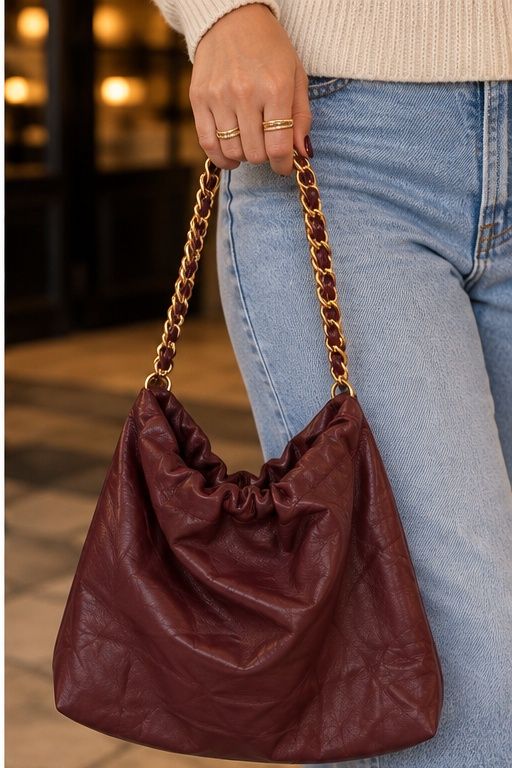Emmie Bag, Colour: BURGANDY
