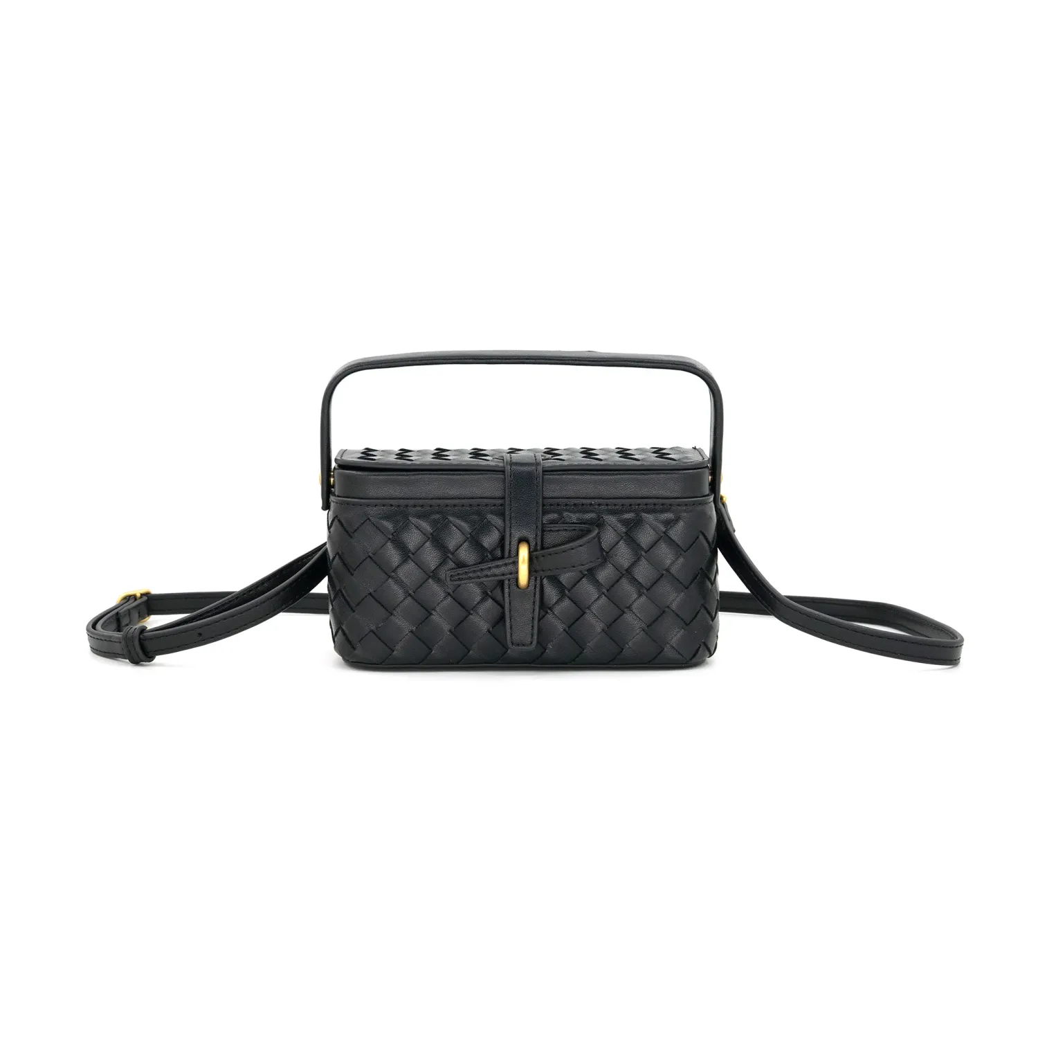 Elena Uptown Woven Bag Bag, Colour: BLACK
