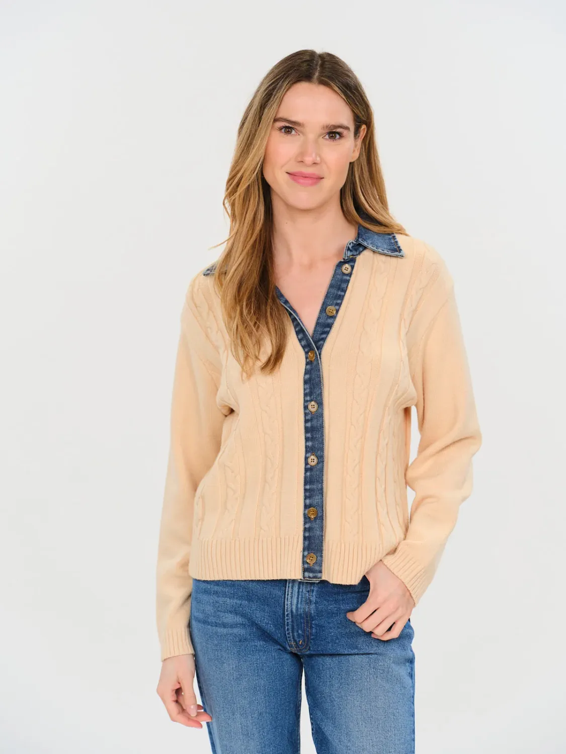 Kai  Denim mix media Sweater