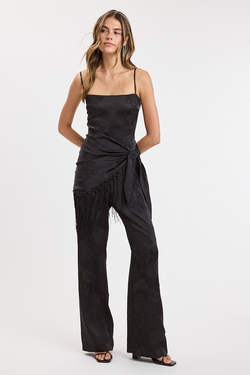The Icon Jumpsuit/Fringe Overlay