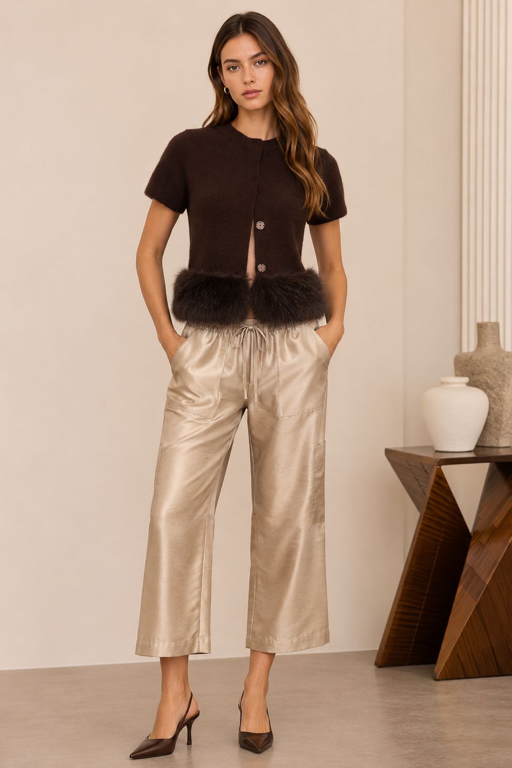 The It Girl Taffeta Cargo Pant