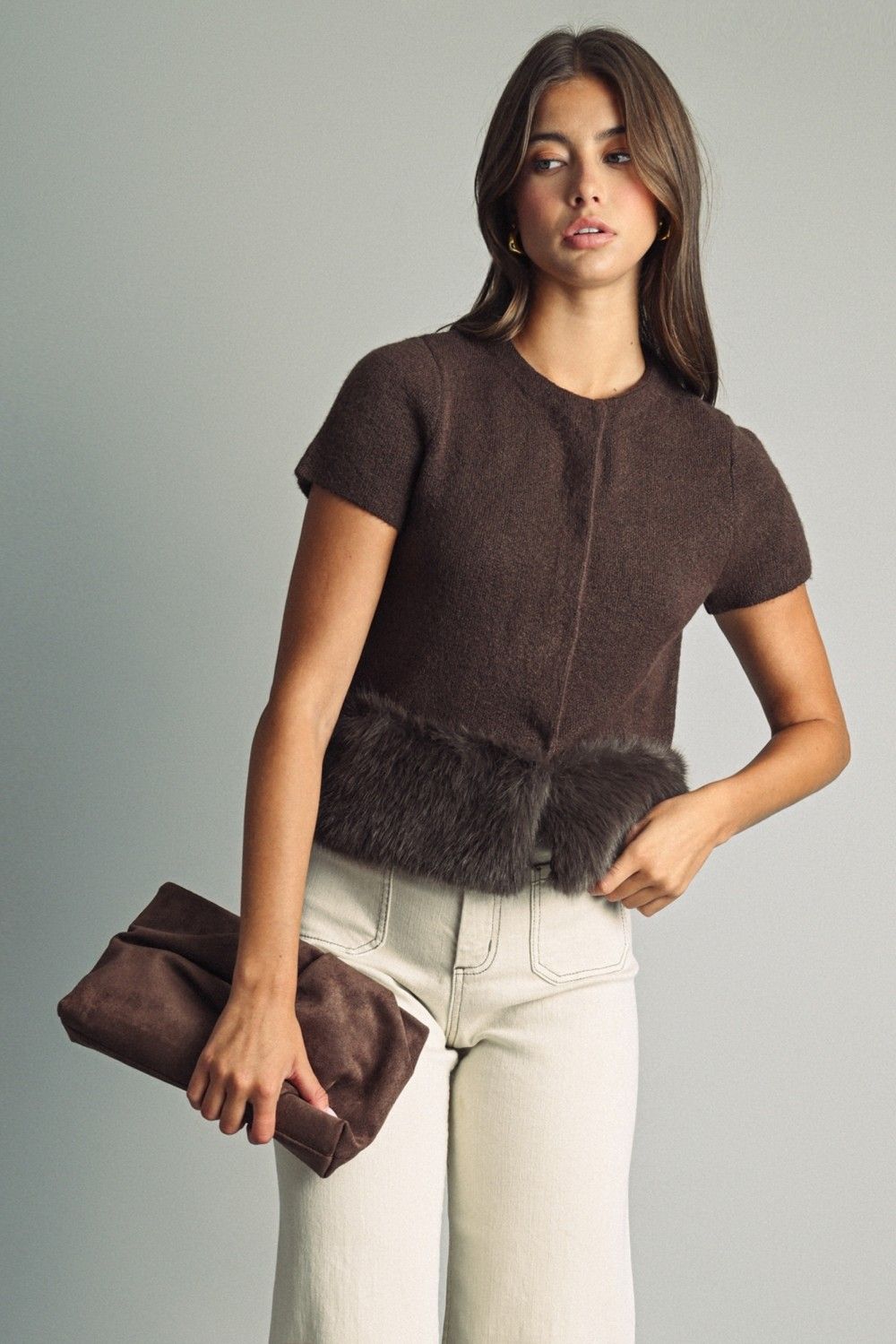 Suzanna Fur Trim Cardigan