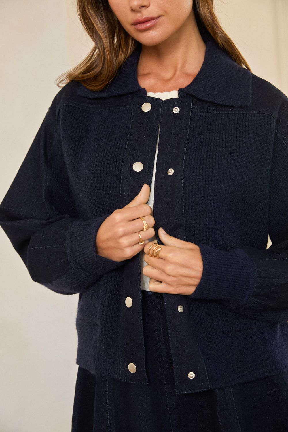 Stetson Mix Denim Sweater Jacket