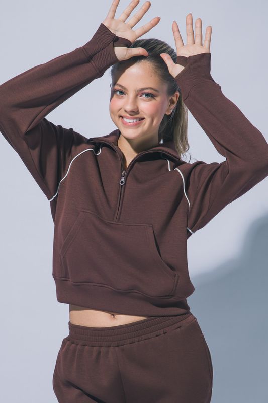 Ozzy Pullover Half-zip Track Sweatshirt