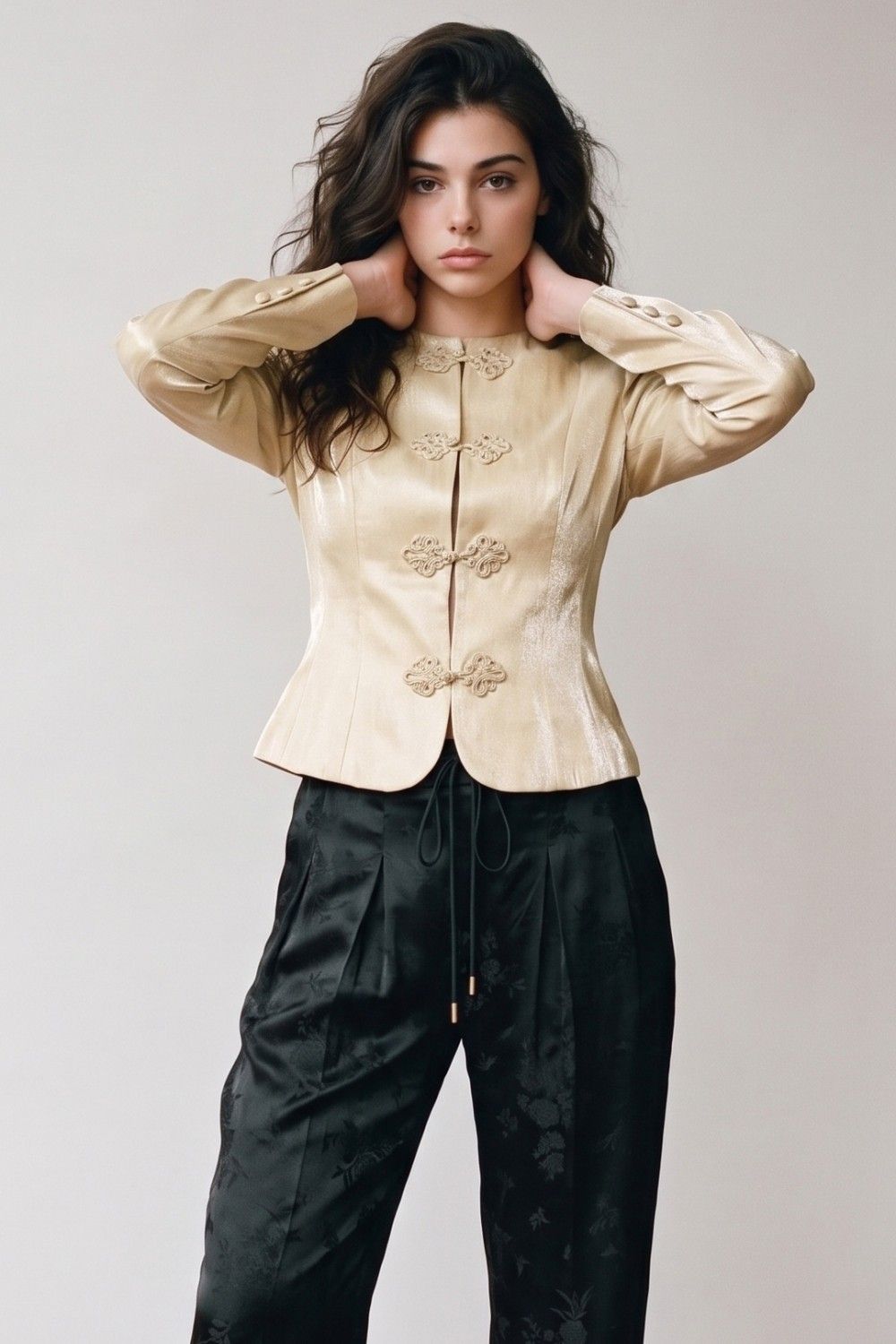 Starla Taffeta Mandarin Jacket