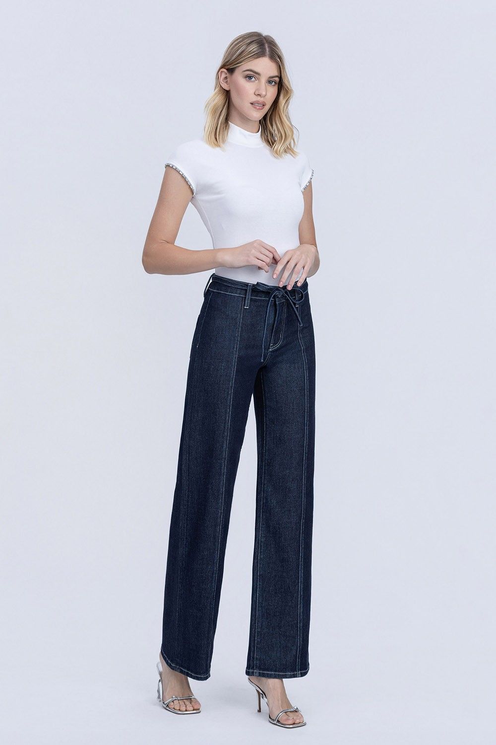 Tied Together Wide Leg Jeans
