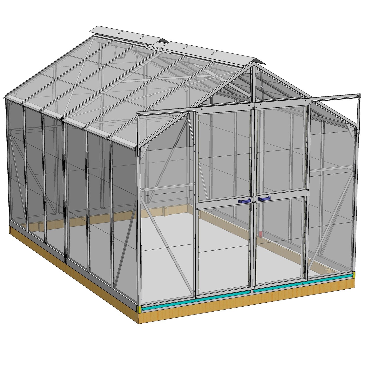 Regal 2436 2.4m x 3.6m Double Door - Glasshouse