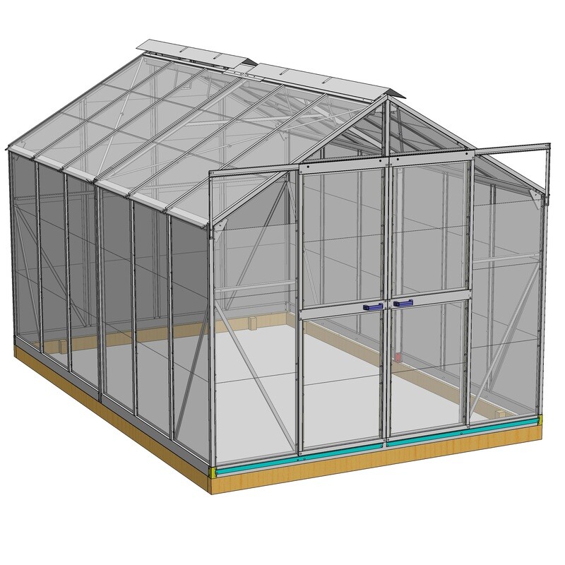 Regal 2436 2.4m x 3.6m Double Door - Glasshouse