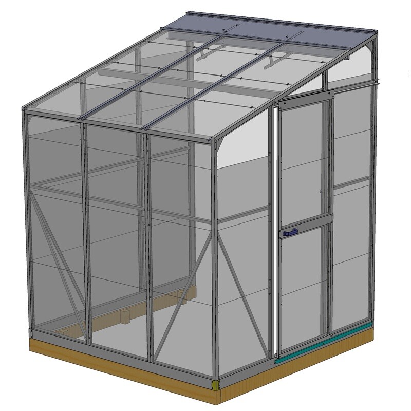 Argyle Lean-To 1818 1.8m x 1.8m Single Door Glasshouse