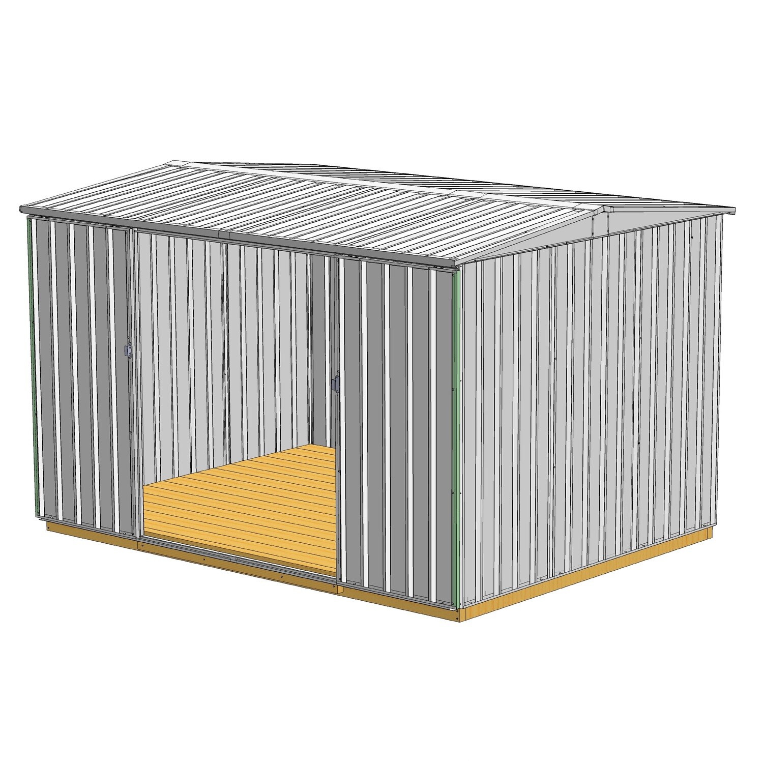Workshop 2331 2.357 x 3.111 Gable Roof, Double Door - Shed