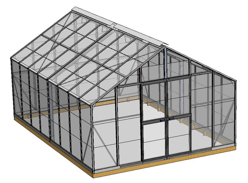 Sovereign 3648 3.6m x 4.8m Double Door - Glasshouse