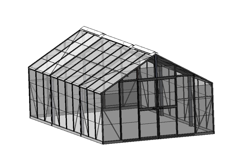Sovereign 3660 3.6m x 6.0m Double Door - Glasshouse