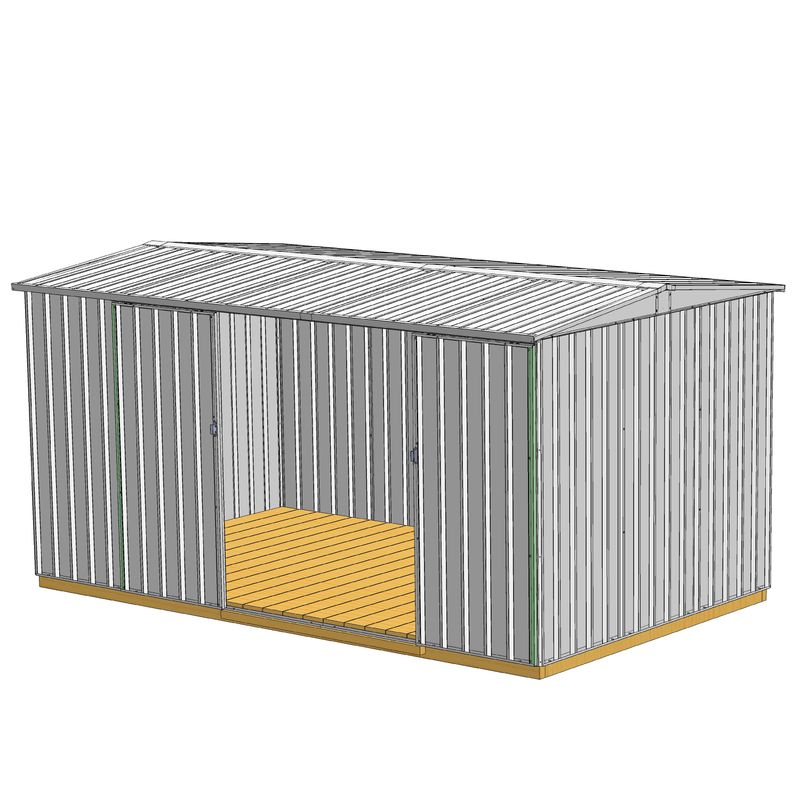 Super Workshop 2338 2.357 x 3.874 Gable Roof, Double Door - Shed