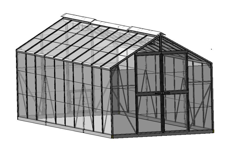 Regal 2460 2.4m x 6.0m Double Door - Glasshouse