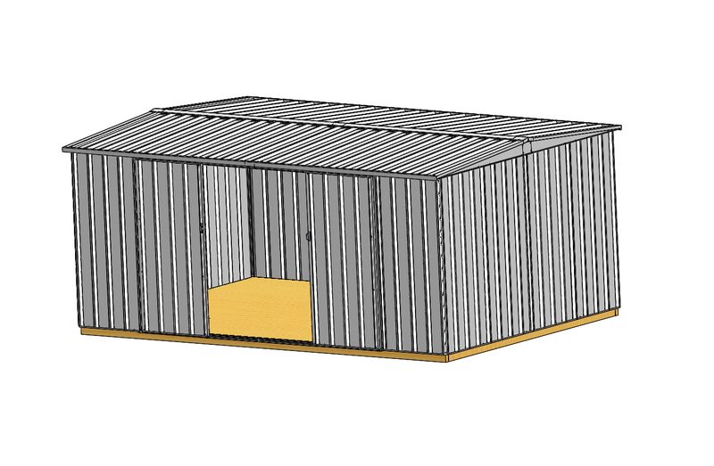Mega Workshop 3146 3.111 x 4.630 Gable Roof Double Door - Shed