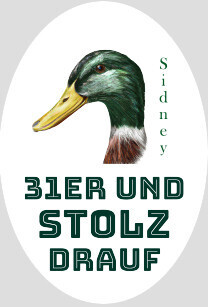 Sidney -Outdoor Aufkleber oval klar