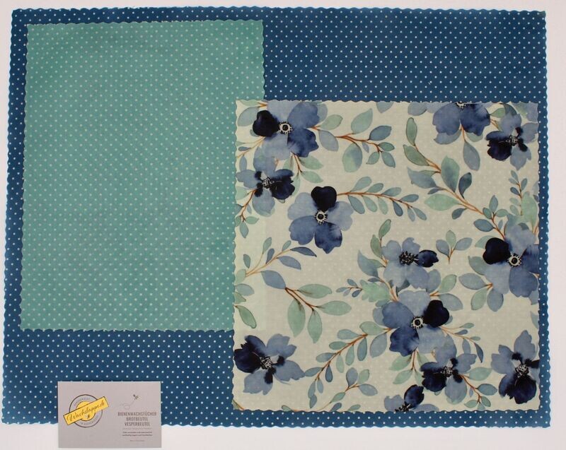 Bienenwachstücher 3er Set blauer Mohn Bienenwachstücher 3er Set blauer Mohn