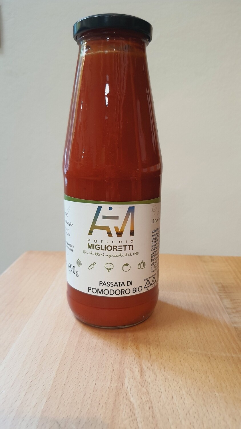 PASSATA DI POMODORO BIO AZIENDA MIGLIORETTI