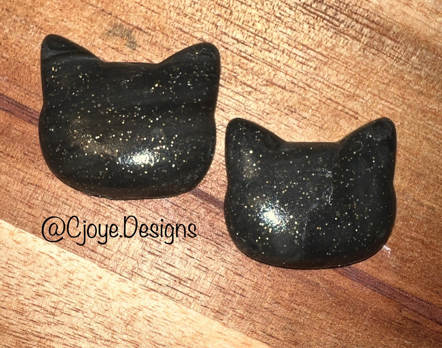 1” Black Cat Cabachons
