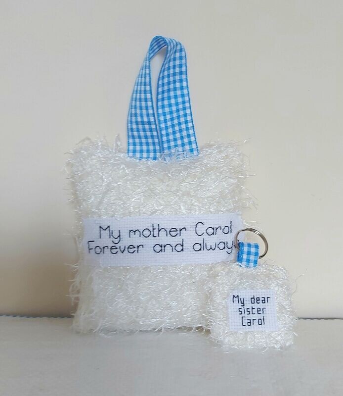 Mini memories - keyrings and small hanging cushions