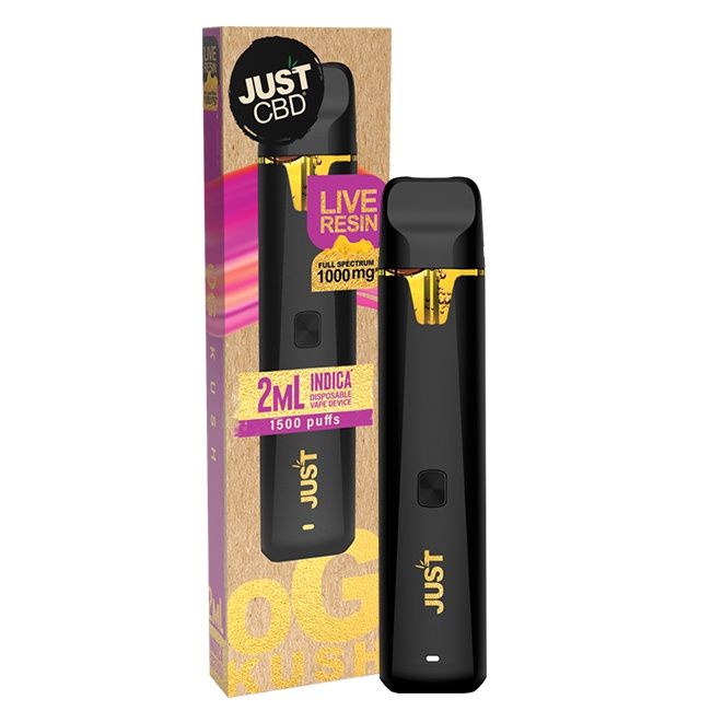 Just CBD 2ml Full Spectrum Live Resin Disposable, Strain: OG Kush - Indica