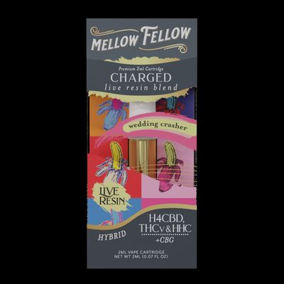 MELLOW FELLOW LIVE RESIN 2ML CART, Strain: Wedding Crasher - Hybrid