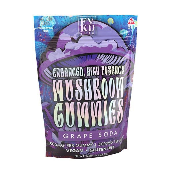 FVKD High Potency Mushroom Gummies, Flavor: Grape Soda