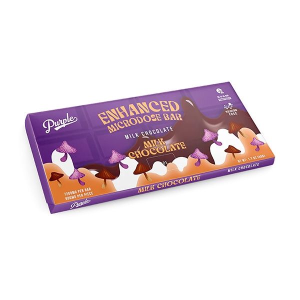 Purple Enhanced Microdose Chocolate, Flavor: Milk Chocolate