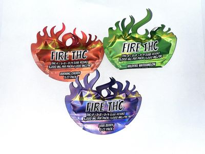 Fire THC 5,000mg Assorted Flavors - 5ct