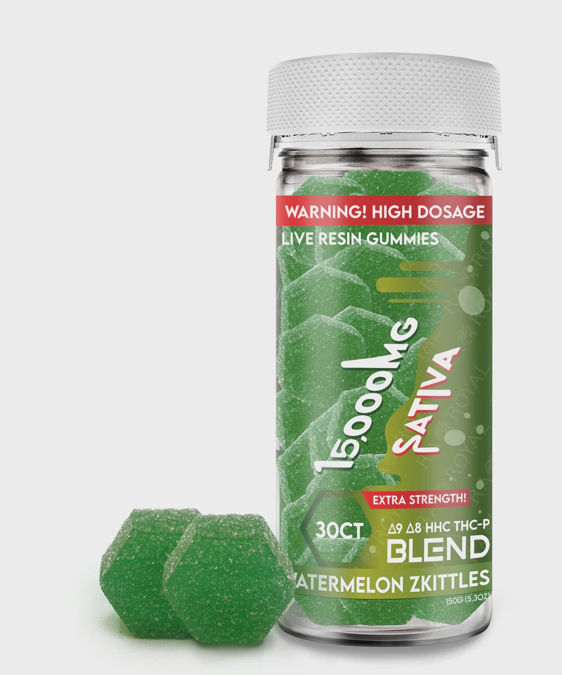 Ra Royal 15,000 Blend 30ct, Flavor: Watermelon Zkittles - Sativa