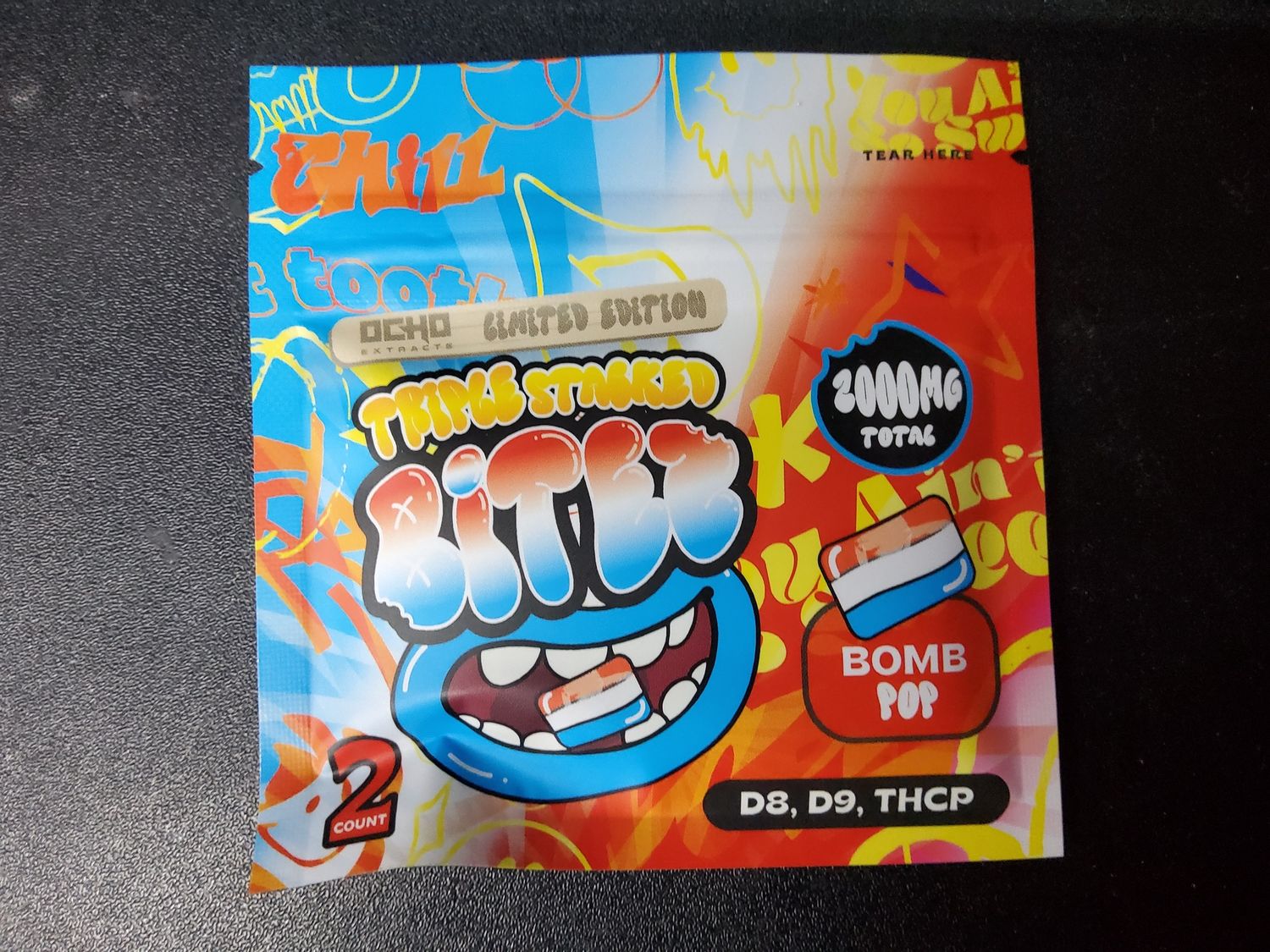 Triple Stacked Bitez Gummies, Flavor: Bomb Pop