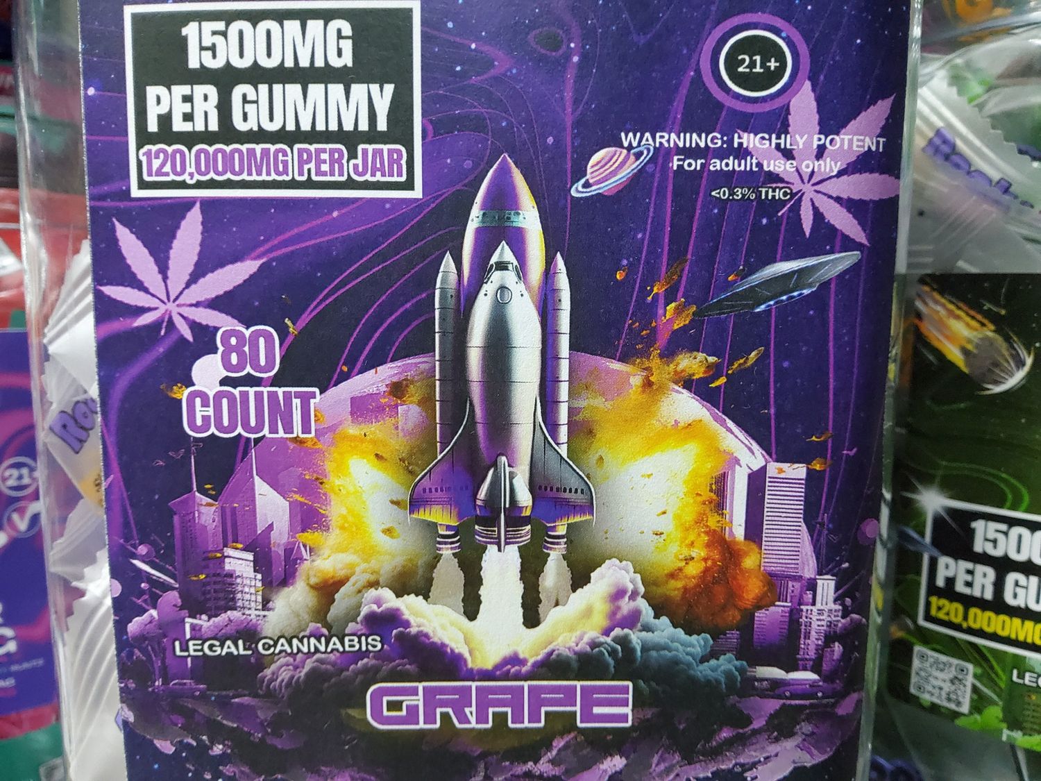 Rock It gummy, Flavor &amp; Size: Grape 1ct