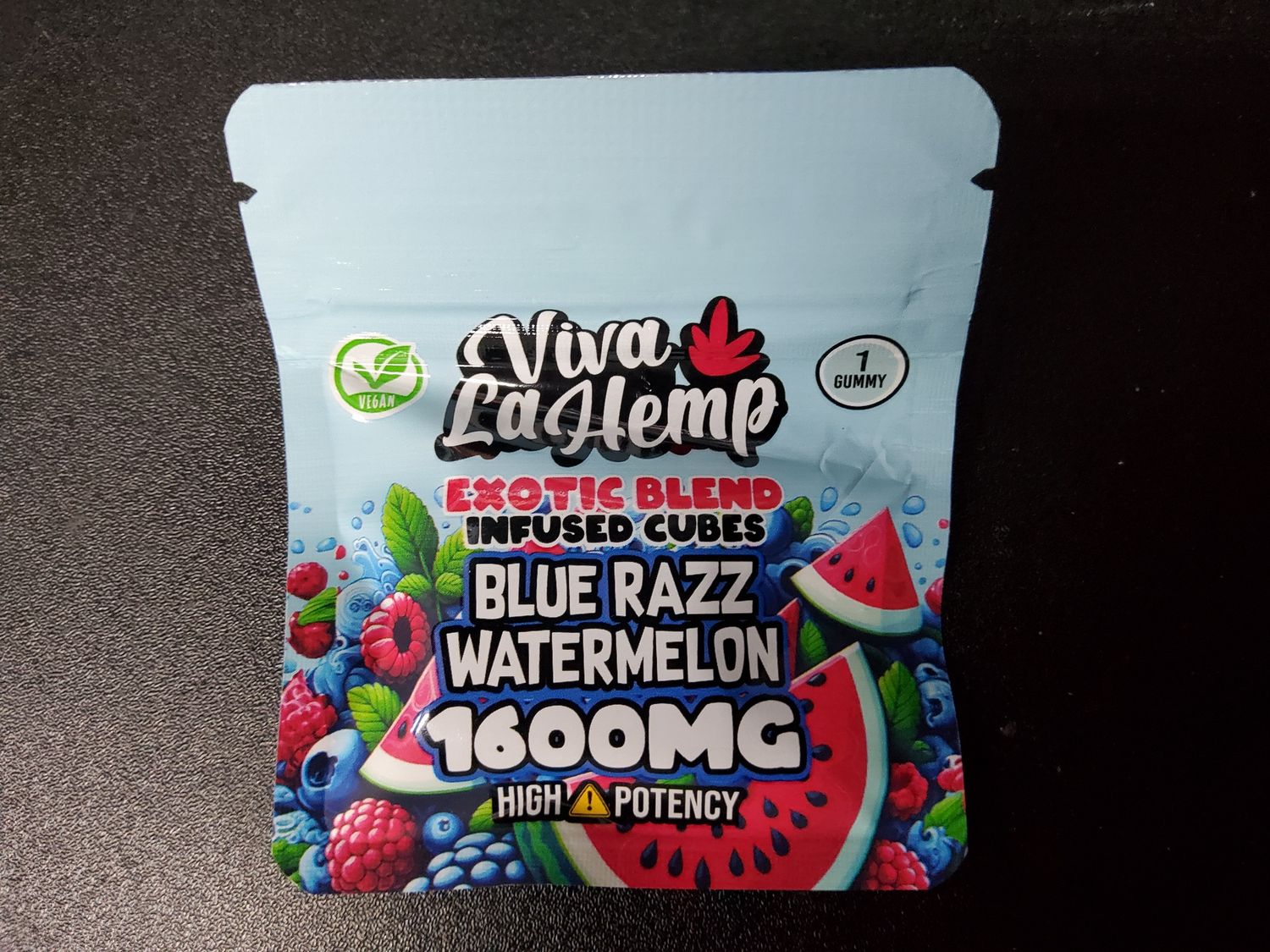 Viva La Hemp Infused Cubes gummies, Flavor: Blue Razz Watermelon