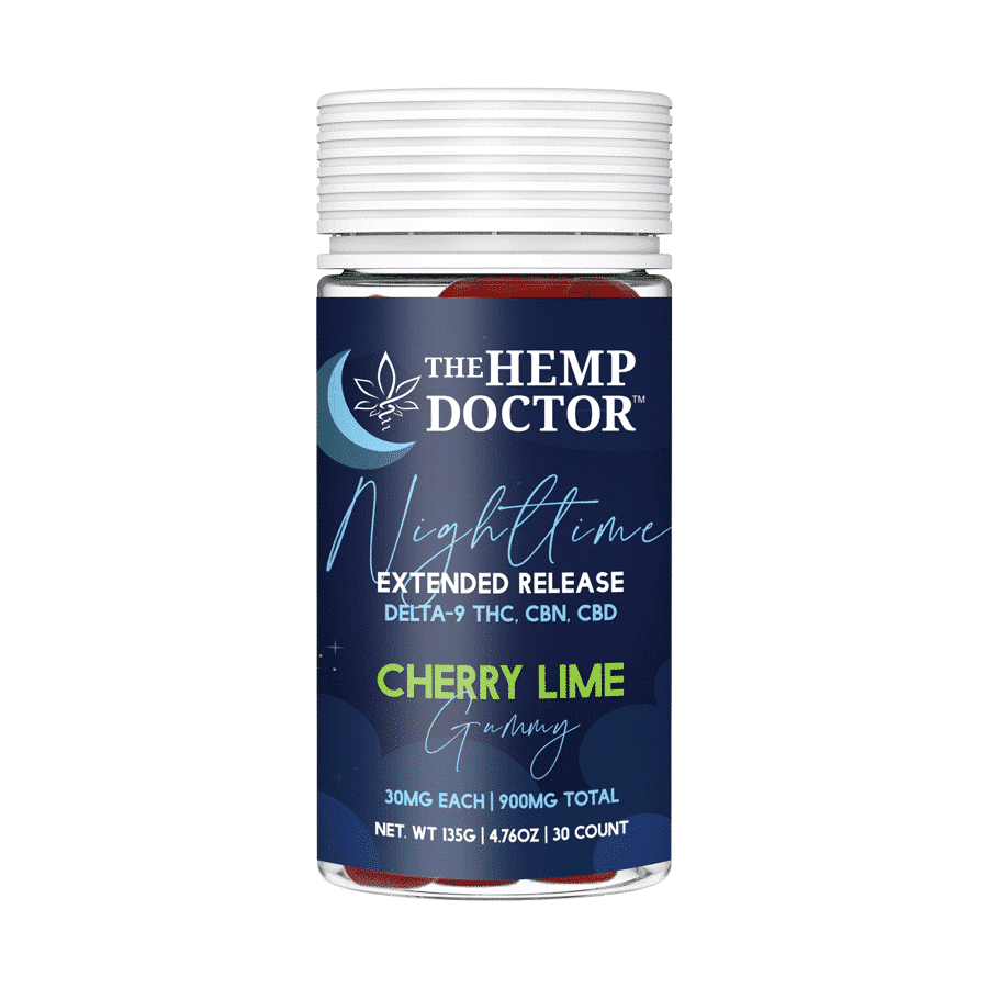 Hemp Doctor THC &amp; CBD Nighttime Gummies 30ct, Flavor: Cherry Lime