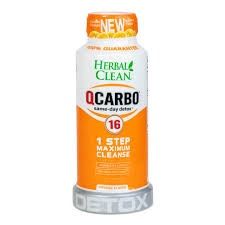 Herbal clean Qcarbo same day detox 16oz, Flavor: Orange