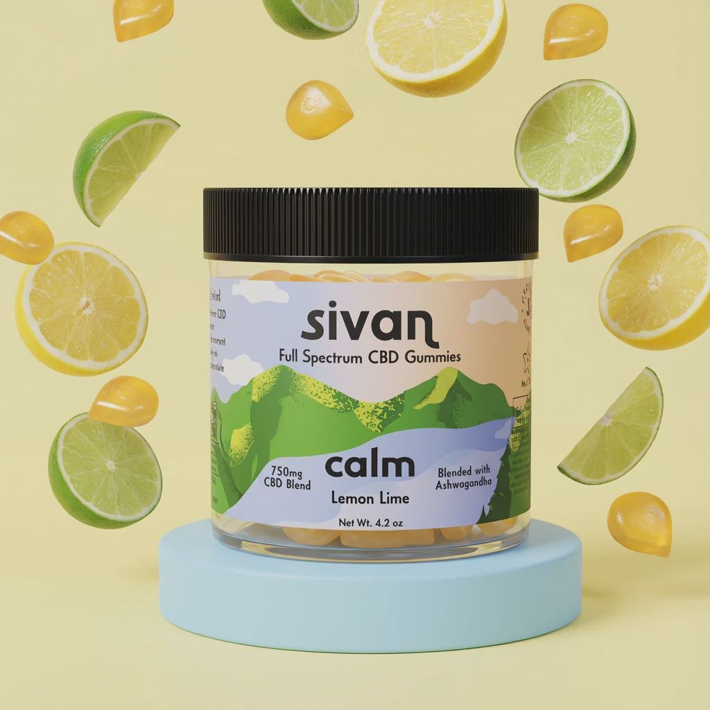 Sivan CBD Gummies 750mg Jar - 30ct, Flavor: Calm - Lemon Lime