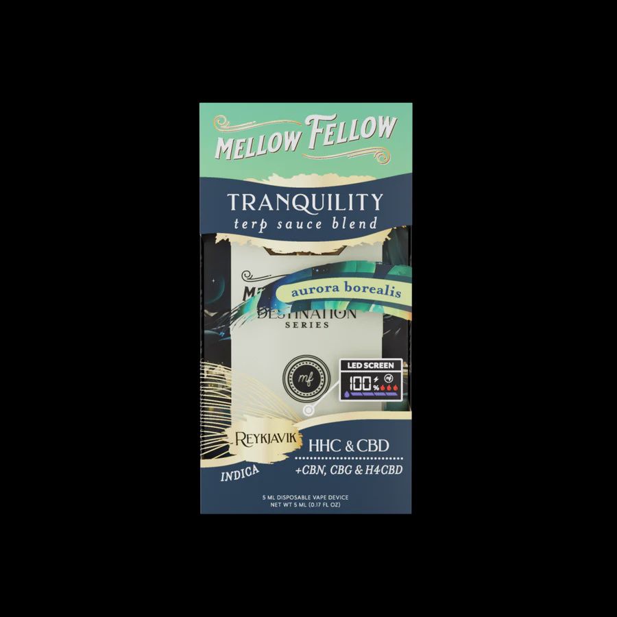 Mellow Fellow Destination 5g Disposable, Strain: Aurora Borealis - Indica