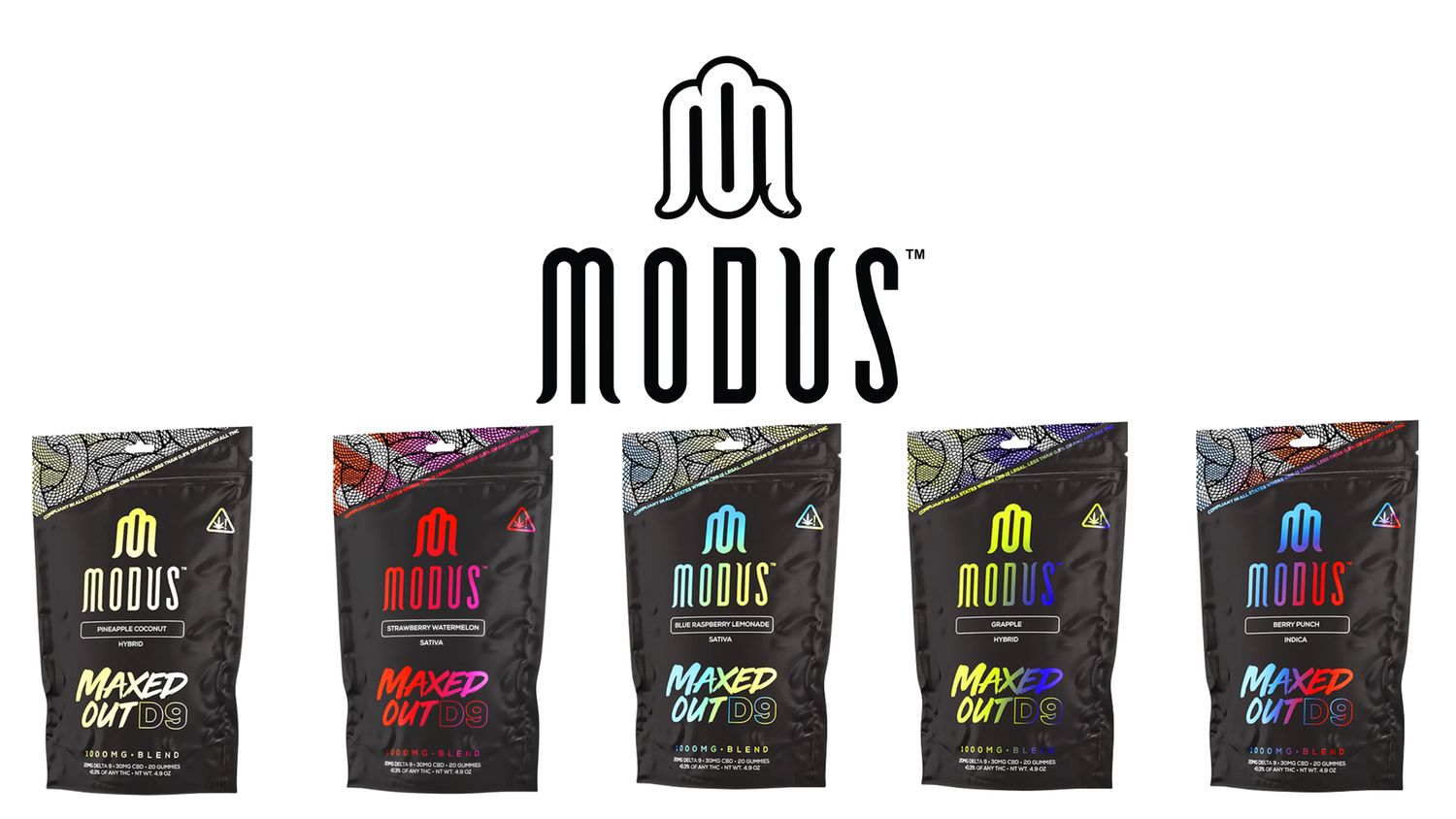 Modus Maxed D9 50mg Gummies - 20ct