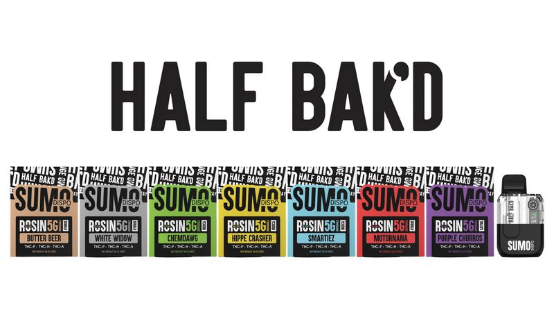 Half bak'd SUMO THC-P Rosin 5g Disposable