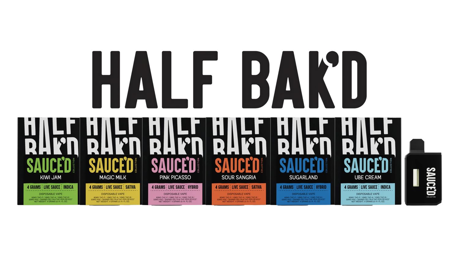 Half Bak'd Sauced THC-P 4g Disposable