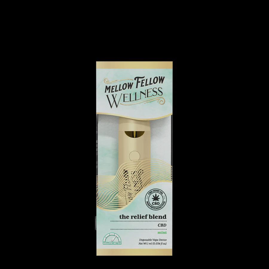 Mellow Fellow CBD Wellness Disposable 1gm, Strain: Relief Blend - Mint