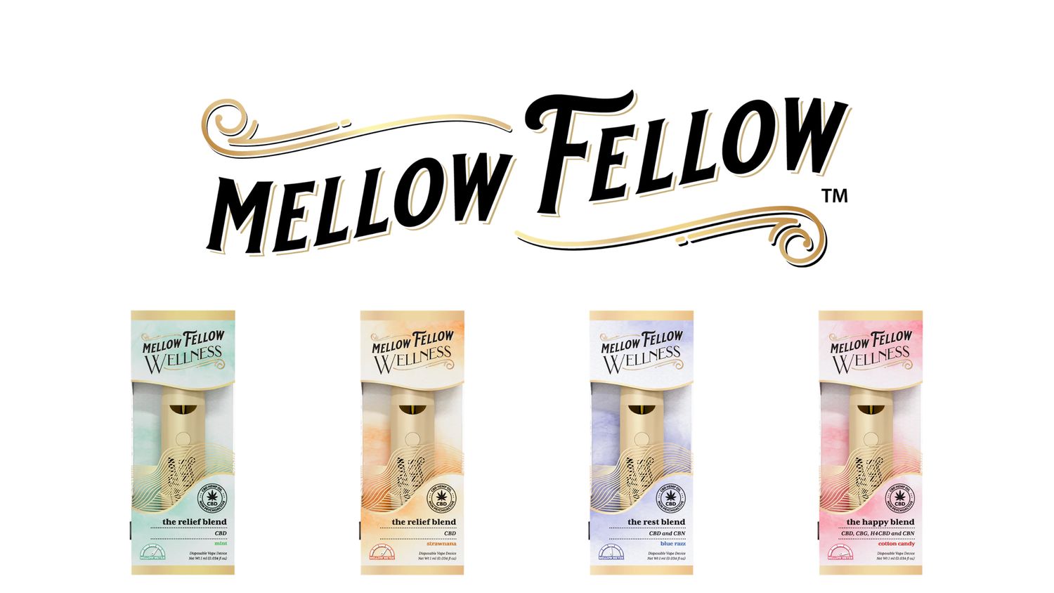 Mellow Fellow CBD Wellness Disposable 1gm