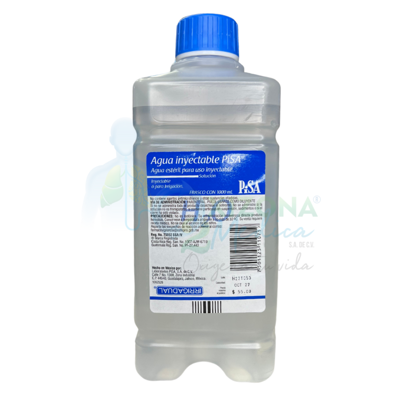 Agua inyectable PISA