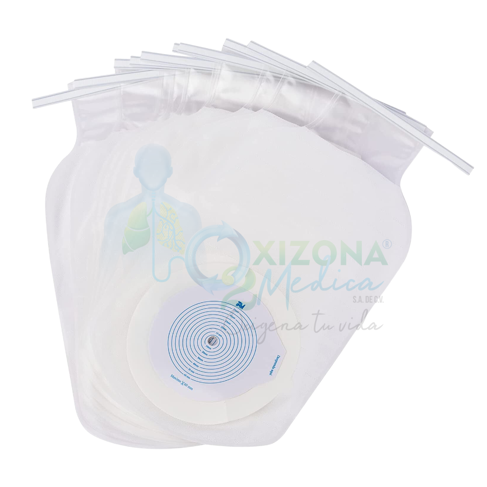 Bolsa para ileostomia y colostomia OSTOVAC caja con 10 piezas