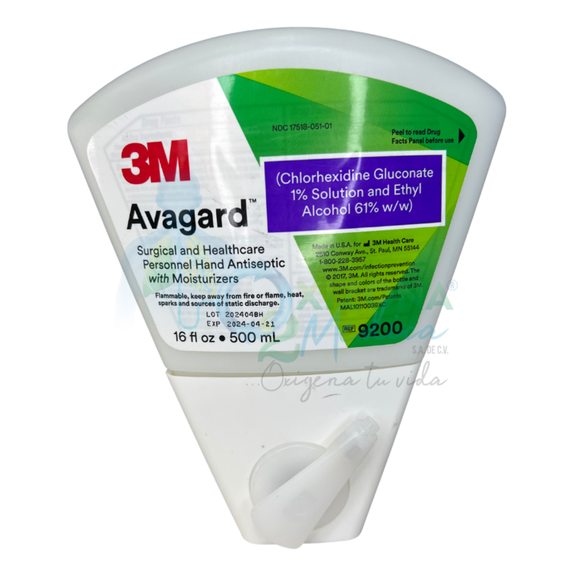 Anticéptico de manos con hidratante para personal quirúrgico y sanitario AVAGARD 3M