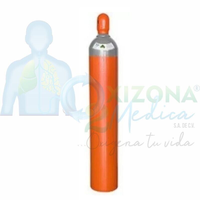 Cilindro de CO2 con capacidad de 25 kg con válvula CGA-320.