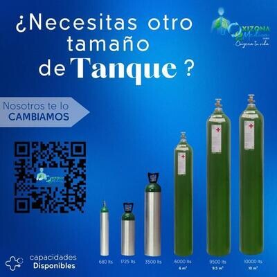 Tanque de acetileno capacidad abierta  INFRA